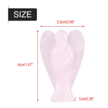 Carved Rose Quartz Angel Pink Stone