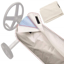 Pool Solar Cover Reel Cover with Drawstring, Folding Swimming Pool Blanket Protector