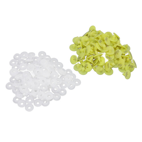 Boucles d'oreilles en polypropylène pour lapins (100 pièces) 1