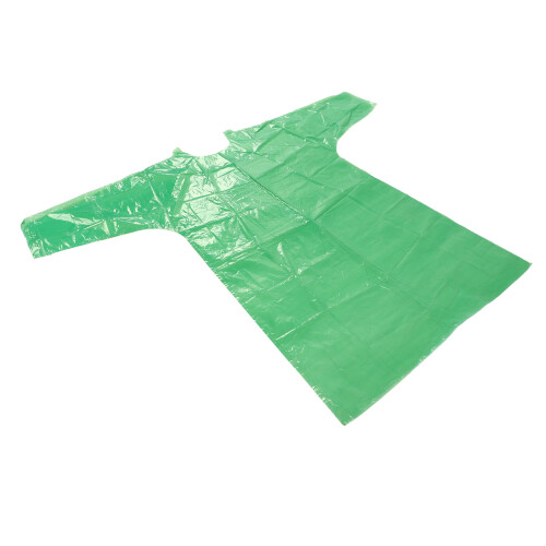 Disposable PE Isolation Gown Green137x80cm 2