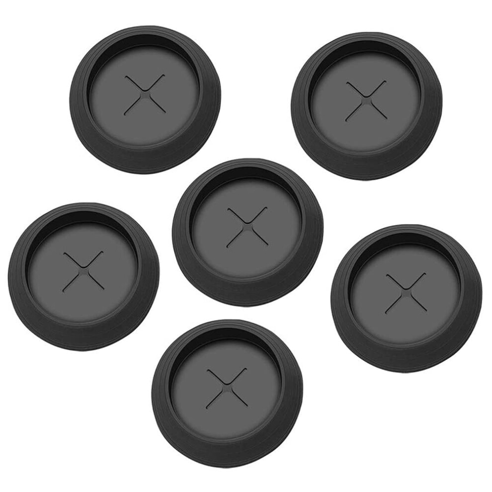 6Pcs Black Rubber Meat Probe Grommets For Pellet Grills And Thermometers, Smoke Leak Reduction, Easy Install 9351714705974