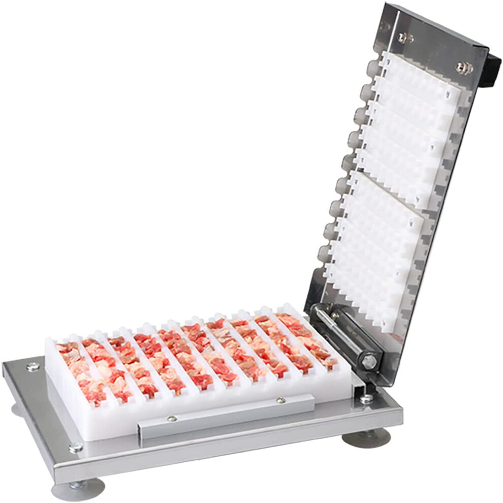 Kebab Skewer Maker 10Hole Stainless Steel BBQ Tool for Outdoor Grilling and Uniform Portions
