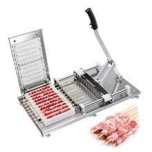 49 Hole Stainless Steel Kebab Maker BBQ Skewer Holder for Large Capacity Outdoor Grilling