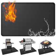 Under Grill Mat For Outdoor Grill Deck Protector 48x30 inches,DoubleSided Fireproof Grill Pad