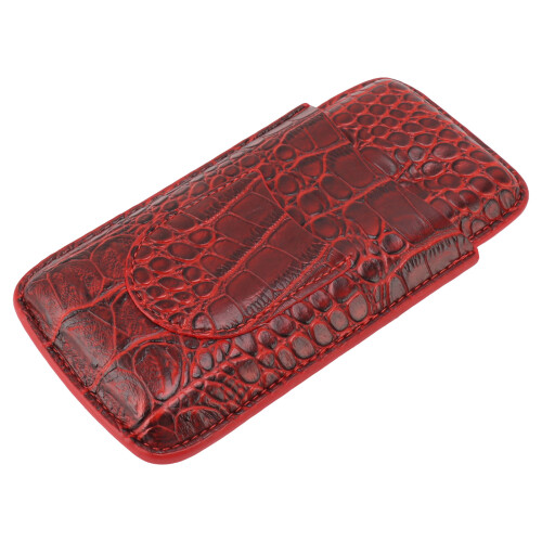 Leather Travel Cigar Case for3Cigars 2