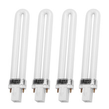 Set of 4 9W UV Lamp Light Tubes for Nail Art Dryer, 365nm, White