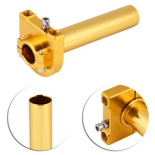 7/8" 22mm Aluminum Handlebar Throttle Grip for Motorcycle Scooter - Gold