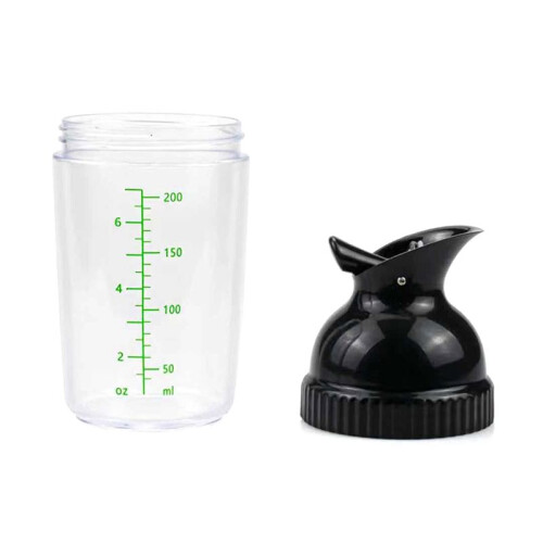 2X Easy Grips Salad Dressing Shaker Dispenser Leakproof Container Bottle Universal Sauces Mixer with Scales A 2