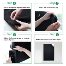 2X Temporary Blackout Blind Curtain For Window Sucker Shade Drape Insulated Noise Reducing Panels For Storage Room