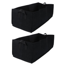 Fabric Grow Bags 2pcs Square Planters Breathable Reusable for Vegetables Herbs Potatoes Garden
