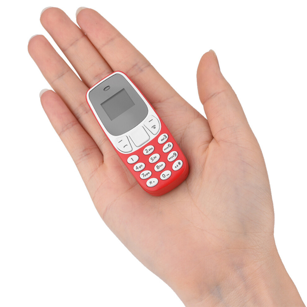 Mini Gsm Dual Sim Bluetooth Phone 380Mah 6.8X2.8x1.2cm Red 8411392756437