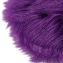 2X Faux Sheepskin Wool Carpet 30 x 30 cm Fluffy Soft Longhair Decorative Carpet Cushion Chair Sofa Mat (Round )