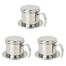 3X Vietnamese Drip Coffee Maker, with Fine Filter Screen Vietnam Vietnamese Coffee Simple Drip Filter Maker for Baristas