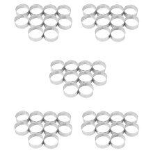 Paquete de 50 Anillos de Tarta de Acero Inoxidable de 5 cm, Anillo de Mousse de Pastel Perforado Resistente Al Calor, Herramientas de Donut para