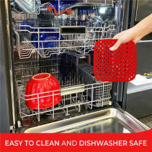 4 Pack Reusable Air Fryer Liners , Square, Non-Stick Silicone Air Fryer Basket Mats , Air Fryer Accessories -7.5 Inch