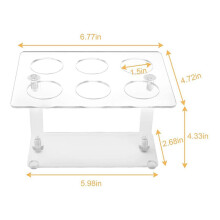 5Pcs Cone Holder, Clear Acrylic Ice Cream Cone Holder, Cone Display Stand, Sushi Hand Roll Stand Cone Holders (6 Holes)