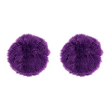 2X Faux Sheepskin Wool Carpet 30 x 30 cm Fluffy Soft Longhair Decorative Carpet Cushion Chair Sofa Mat (Round )