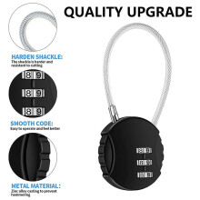 4 Pack Combination Lock 3 Digit Outdoor Waterproof Padlock for School Gym Locker, Sports Locker, Fence, Toolbox, Gate