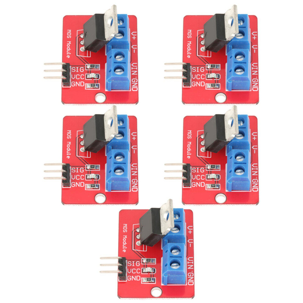 5Pcs Mosfet Driver Boards 3.3V/5V Pwm Output 0-24V For Electronics Experiments 4691392757298