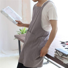 4X Linen Back Cooking Apron Suitable for Ladies and Men with Pockets Cute Suitable for Baking Kitchen