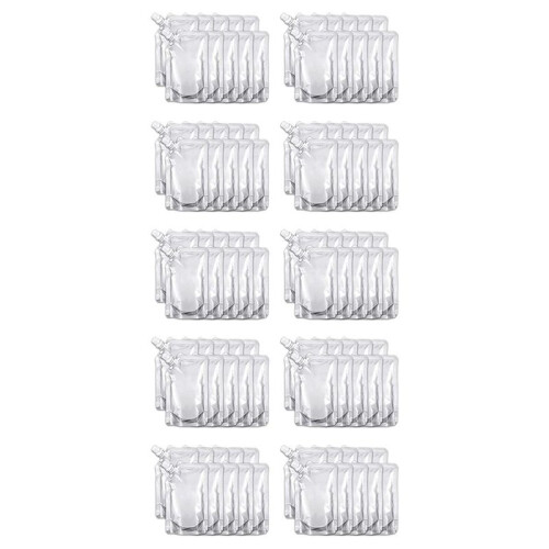 200Pcs Portable Transparent Plastic Spout Pouch Plastic Pouch for Liquid Drink Pouch Sealed Packaging Bag 2