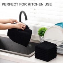 Kitchen Towels, 12Pcs Weave Ultra Soft Absorbent Dish Towels Quick Drying Dish Cloths, 12In