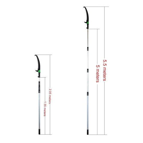 Telescopic Pole Saw 5m Extendable Tree Pruner for  Branch and Leaf Trimming from Ground 1