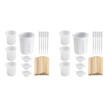 2X Measuring Cups for Epoxy Resin, Reusable Mixing Cups Jugs Resin Casting Container with Mixing Sticks for Resin