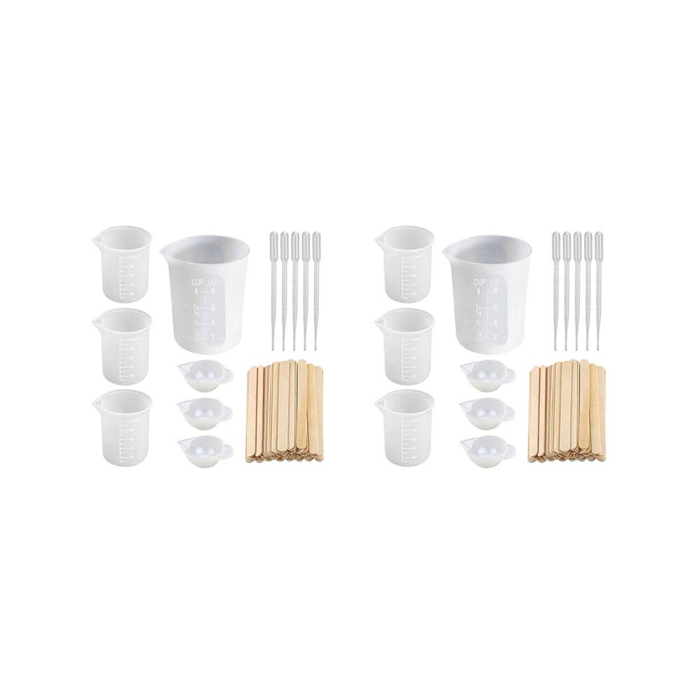 2X Measuring Cups For Epoxy Resin, Reusable Mixing Cups Jugs Resin Casting Container With Mixing Sticks For Resin 6032819404612