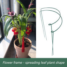 20 Pcs Plant Support Stakes Cage Metal Garden Plant Stake Green Half Round Plant Support Large Plant Supports