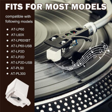 2pcs Record Player Needle Replacement for ATN3600L Turntable Stylus Compatible with AT-LP60XBT-USB Vinyl Record Player