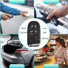 2X Car Key Fob Keyless Entry Remote GQ4-54T 433MHz ID4A Chip for Cherokee 2014-2020 5 Buttons 68141580AA 68141580AB