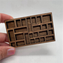 6X 1:12 Miniatyr Trinket Hylla Miniatyr Kristall Hylla Dockhus Miniatyr Dekor Skrivare Bricka Miniatyr