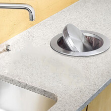 2X Stainless Steel Garbage Flap Lid Trash Bin Cover Flush Built-In Balance Swing Flap Garbage Lid C
