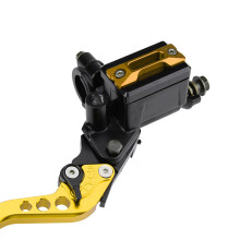 Universal 7/8" Motorcycle Brake Clutch Reservoir Levers Gold Adjustable