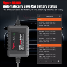 2X Testeur de Batterie de Voiture BA100 12V Moniteur D'Assistant de Batterie de Voiture 4.0
