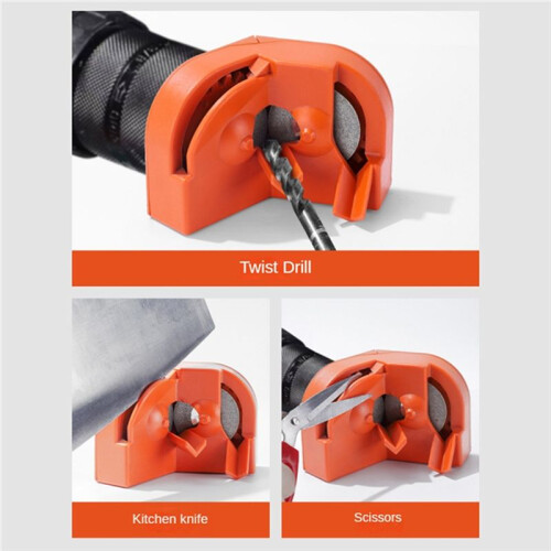 Drill Bit Sharpener Multipurpose Grinding, Electric Impact Drill Knife Sharpener,Disposable Double-Sided Polishing A 2