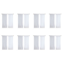 16Pcs Super Soft Great Hand Feeling Tulle Curtains for Living Room Decoration Modern Chiffon Solid Sheer Voile