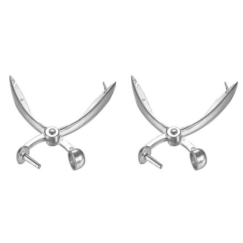 2 PCS Silver Metal  Pitter Olive Pit Easy Remover Hand Removal Core Tool Kitchen Fruit Vegetable Corers Pitter
