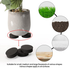 96 Peças de Pé de Vaso de Plantas de Borracha Natural Tapete Pés de Vaso Invisível