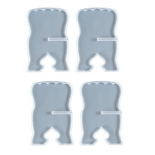 4Pcs Book Stand Silicone Mold Carved Eid Resin Quran Folding Book Stand Holder Muslim Prayer Book Organizer Bookshelf