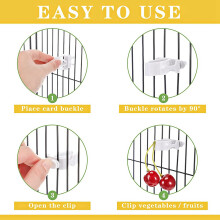 12Pcs Vegetable Clip for Birds Bird Cage Feeder for  Vegetable and Fruit Feeding