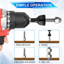 2pcs Deburring External Chamfer Tool, 1/4 Inch Hex Shank Deburring Tool Rotary Remove Burr Chamfering Drill Bit