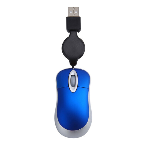 USB Wired Mouse Retractable Cable Tiny Small Mouse 1600 DPI Optical Compact Travel Mice for Windows 98 2000 XP Vista Ve ()