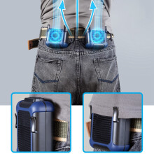 Portable Fan Waist Clip Fan USB Rechargeable Air Conditioner 4000Mah for Outdoor Working Camping Fishing