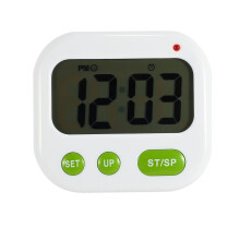 Vibrazione Sveglia Luminova Led Timer Digitale Orologio Elettronico Candy Orologio Da Tavolo Studente Orologio Da Scrivania Gadget Verde + Arancio