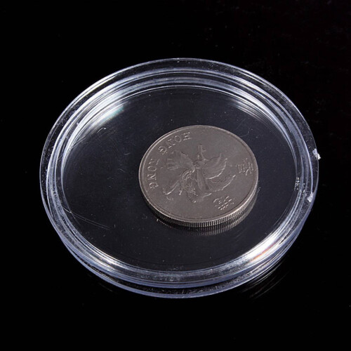 30 Pcs Small Round Transparent Plastic Coin Capsules Box 27mm 1