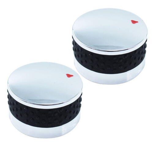 5PCS Control Knobs Replacement for Propane Natural Gas Range/OvenStove, Replacement in Mirror Round Diameter 2.2 inch 2