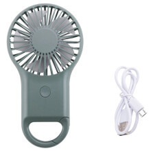Ventilatore un Manico Moschettone Alimentato un Batteria Ventilatore USB Ventilatore Portatile Adatto per Viaggi nel Campeggio Casa Verde