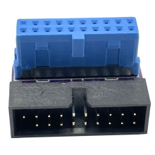 5 Sztuk USB 3.0 20Pin MęSki na żEńSki Adapter PrzedłUżAjąCy w GóRę w Dół Pod KąTem 90 Stopni do PłYty GłóWnej PłYta GłóWna (W Dół)